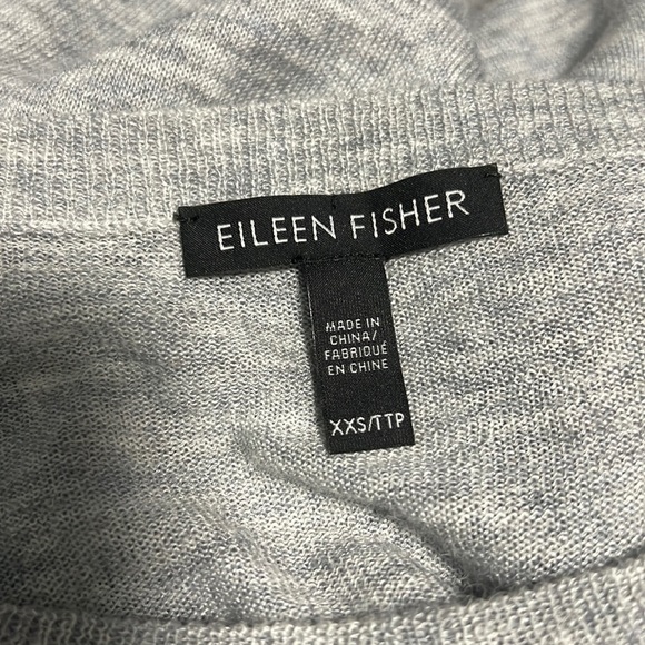 Eileen Fisher Gray Linen Blend Tunic Sweater Size XXS - Picture 6 of 6